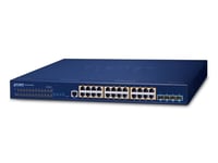 Planet Layer 3 24-Port 10/100/1000T, Håndtert, L3, Gigabit Ethernet (10/100/1000), Full Tosidig, Rack-Montering, 1U