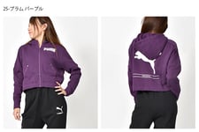 PUMA Women's Short length Purple Zipper Hoodie Size Small Relaxed Fit  BNWT