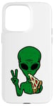 Coque pour iPhone 15 Pro Max Alien Loving Pizza, ET, vaisseau spatial, zone 51, OVNI, UAP, DRONE