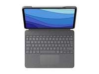 Logitech Combo Touch - Clavier et étui - avec trackpad - rétroéclairé - Apple Smart connector - QWERTY - Espagnol - graphite - pour Apple 11-inch iPad Pro (M4); 13-inch iPad Pro (M4)