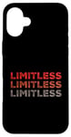 iPhone 16 Plus One Word Funny Text Design Of Limitless Quotes Case