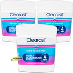 3x Clearasil Rapid Action Pads Deep Pore Treatment 65 Pads Spots