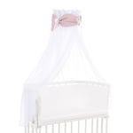 Babybay - Ciel de lit coton organique pour berceaux Cododo Babybay - Rose/Pois doré