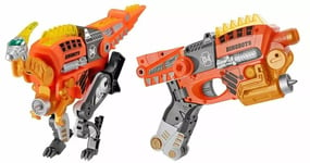 Dinobots Velociraptor Dino Dinosaur Robot Transformer Blaster Soft Foam Gun Toy