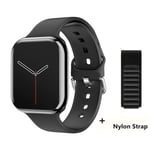 Uusi Smart Watch 9 Bt Call Nfc Heart Rate Sport Fitness Vedenpitävä Amoled-Näyttö Langaton Lataus 450Mah Miesten Naiset Iwo Kellolle_Black-BlackGS