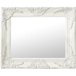 Vidaxl - Miroir mural style baroque 50x40 cm Blanc