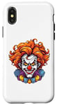 Coque pour iPhone X/XS Costume de clown maléfique effrayant effrayant pour Halloween