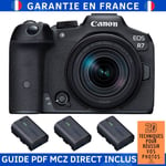 Canon EOS R7 + RF-S 18-150mm STM + 3 Canon LP-E6NH + Guide PDF MCZ DIRECT '20 TECHNIQUES POUR RÉUSSIR VOS PHOTOS