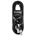 Plugger, câble microphone XLR femelle / XLR mâle. Connecteurs 3 broches. Enceinte, microphone, carte son, contrôleur DJ, table de mixage et autres. Longueur 6 mètres. Qualité Professionnelle.