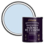 Rust-Oleum Peinture Bleue Résistante à l'eau pour Faïence de Cuisine, Finition Mate - Bleu Poudré 750ml