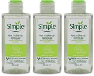 Simple Eye Makeup Remover 125ml | Gentle | Sensitive Skin | Non-Greasy X 3