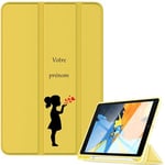 Housse Taperso Ipad Air 4 Air 5 et 11 PRO jaune avec motif silhouette et coeur