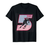 Kids 5th Birthday Retro Ice Hockey 5 Years Old Boy Girl T-Shirt