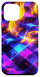 Coque pour iPhone 12 mini Art abstrait psychédélique bleu électrique futuriste