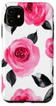 Coque pour iPhone 11 Rose aquarelle Roses florales Roses roses roses