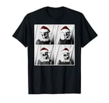 Funny Bald Eagle in Santa Hat Christmas Photobooth Selfie T-Shirt