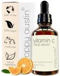 Poppy Austin Vitamin C Serum for Face with Hyaluronic Acid 1 Fl Oz / 30ml - Vegan - Vitamin C Face Serum - Anti Aging Vit C Serum - Natural