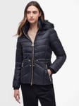 Barbour International Island Quilted Jacket, Black/Black