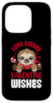 iPhone 14 Pro Love Kisses Valentine Wishes Sloth Valentine's Day Couple Case