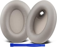 Mousse Coussin Coussinets pour Sony WH-1000XM4 (WH1000XM4) Casque, avec Mousse d'isolation phonique, épaisseur supplémentaire, sans Affecter Le capteur-1000XM4 PL Argent