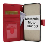 New Standcase Wallet Motorola Moto G62 5G (Röd)