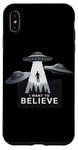 iPhone XS Max I Want to Believe UFO Alien Abduction Funny Alien Lover Area Case