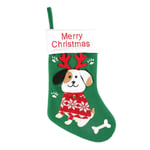 Christmas Stockings - Red Non-Woven Cute Cat Christmas Stockings for Family, Kids, Christmas Tree Decorations (Dog)