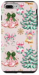 iPhone 7 Plus/8 Plus Pink Christmas Cowgirl Boots Xmas Trees Holiday Coquette Case