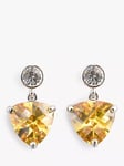 Eclectica Pre-Loved Swarovski Crystals Triangular Drop Earrings