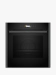 Neff N70 Slide and Hide B54CR71G0B Built In Self Cleaning Electric Single Oven, Grey Graphite
