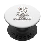 Panneau « Peace Hand » Frosty But Friendly Christmas Bonhomme de neige hiver PopSockets PopGrip Adhésif