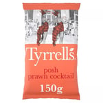 Tyrrells Crisps POSH PRAWN COCKTAIL 150g Sharing Bag - Hand-cooked & spun for an exquisite fresh taste. No artificial ingredients (No artificial flavour, colours or MSG)