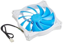 SilverStone SST-FQ141 - Série FQ Ventilateur PWM silencieux de 120mm pour ordinateur, Flux d'air performant, bleu-blanc