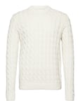 Onskicker Life Reg 3 Cable Crew Knit Tops Knitwear Round Necks White ONLY & SONS