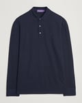 Ralph Lauren Purple Label Long Sleeve Wool Polo Navy