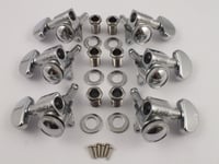 Chrome Locking Machine Heads 3 a-side Grover style for Gibson LP SG guitar