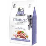 Aliments pour chat Brit Care Grain-Free Sterilized Weight Control Adulte Dind