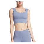 Sisifa Womens Sports Yoga Bra, Gym Crop Tank Tops Basic Solid Active Sleeveless Shirts for Yoga Running Fitness Workout