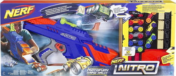 Nerf Nitro MotorFury Rapid Rally with 9 Foam Cars Motorised Playset Toy 5+