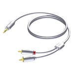 ProCab MiniJack han > 2 x RCA han kabel 2 meter