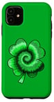 iPhone 11 Lucky Tie-Dye Four Leaf St Saint Patrick's Day Clover Case