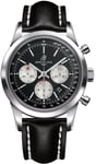 Breitling Watch Transocean Chronograph Leather Tang Type