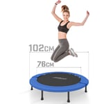 Physionics® Mini Trampoline de Fitness - Diamètre Ø 102 cm, Pieds Antidérapants, Usage Intérieur/Extérieur, Pliable - Trampoline de Gymnastique,