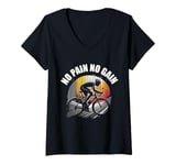 Womens No Pain No Gain T No Pain No Gain Sign No Pain No Gain Meme V-Neck T-Shirt