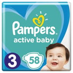 Vaipat PAMPERS Active Baby, koko 3, 6-10 kg, 58 kpl