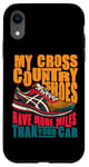 Coque pour iPhone XR Mes chaussures de cross-country ont plus de milles pour