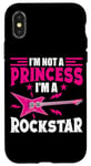 Coque pour iPhone X/XS Je ne suis pas une princesse, je suis une princesse Rockstar