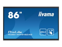 Iiyama Prolite Te8614mis-B2ag - 86" Diagonal Klass (85.6" Visbar) Led-Bakgrundsbelyst Lcd-Skärm - Interaktiv Digital Skyltning - Med Beröringsskärm (Multi Touch) / 8-Mikrofonarray / Valbar Slot-In Pc-Funktionalitet - 4K Uhd (2160P) 3840 X 2160 - Mat