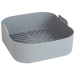 RéUtilisable Airfryer Silicone Panier Four Plaque de Cuisson Frit Pizza Poulet Panier Facile à Nettoyer Air Fryer Doublure Gris