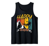 Skier's Birthday HAPPY ELEVEN Funny Children Tank Top